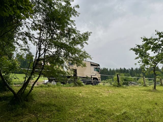 Blick aus der Kabine